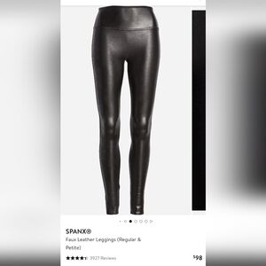 SPANX faux leather leggings - size XL